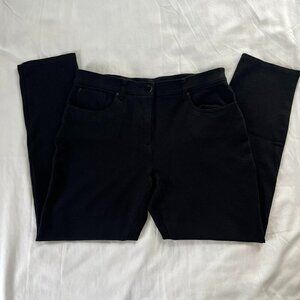 Chico's So Slimming Solid Black High Rise Straight Leg Pants | Size 1S (8S)